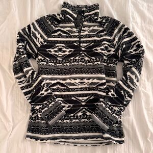 Black and White Women's Fleece Sweater